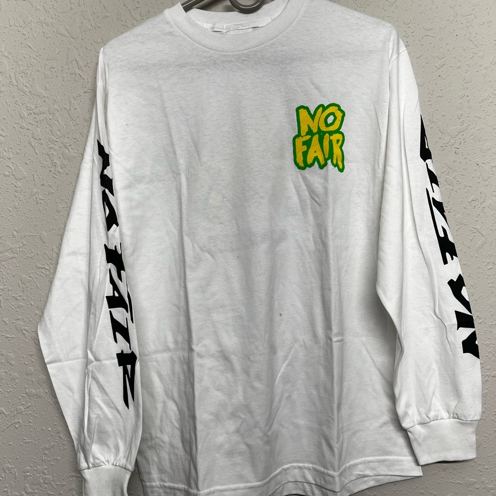 No Fair Mad Corny Dumb Cocky Streetwear L/S - White - Medium